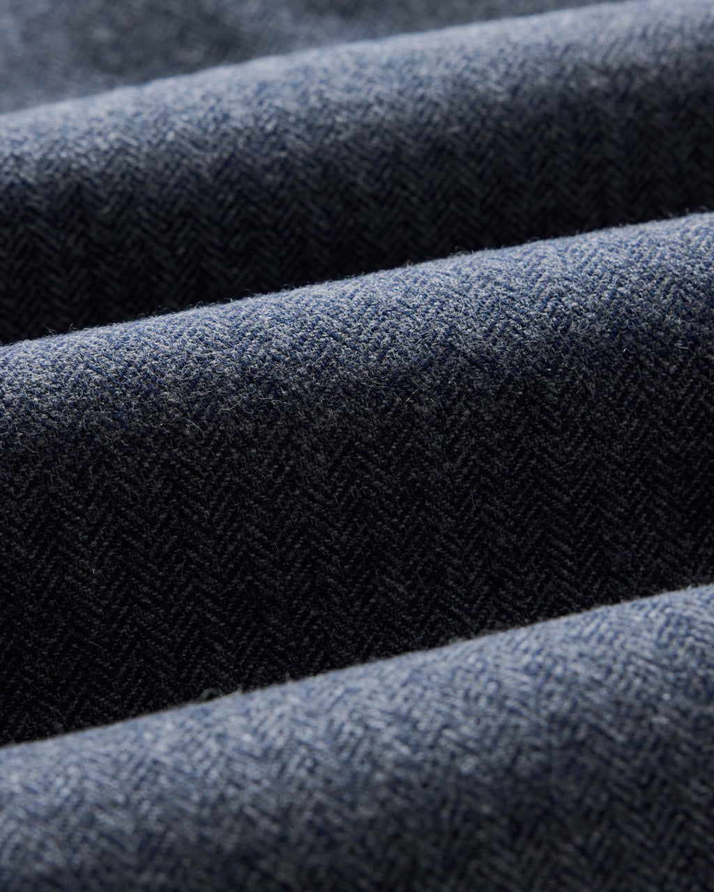 The CPO Overshirt in Indigo Ash Wool Herringbone