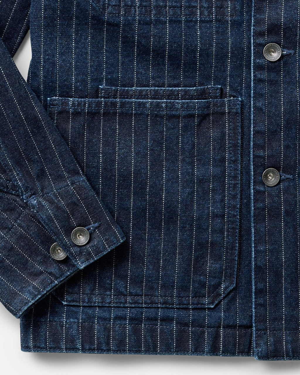 The Fremont Jacket in Rinsed Indigo Dobby Denim