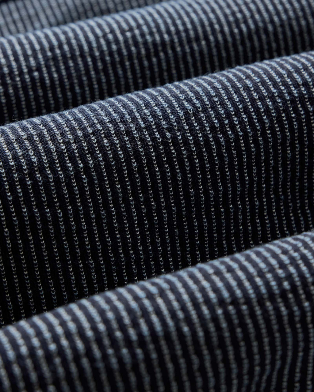 The Jackson Jacket in Rinsed Indigo French Terry Stripe