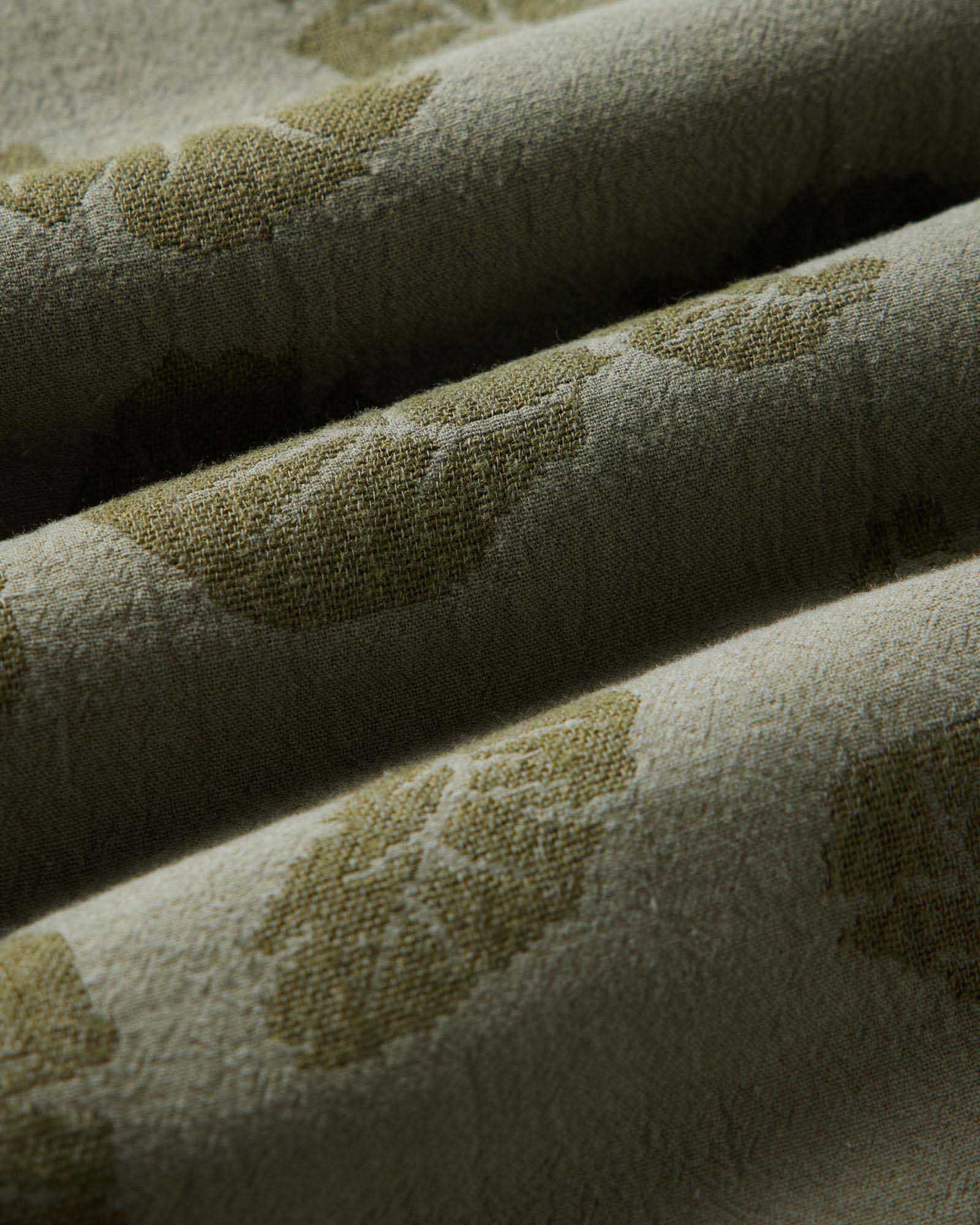 The Hawthorne Shirt in Burnt Olive Floral Jacquard