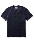 The Organic Cotton Short Sleeve Crew in Dark Navy Waffle