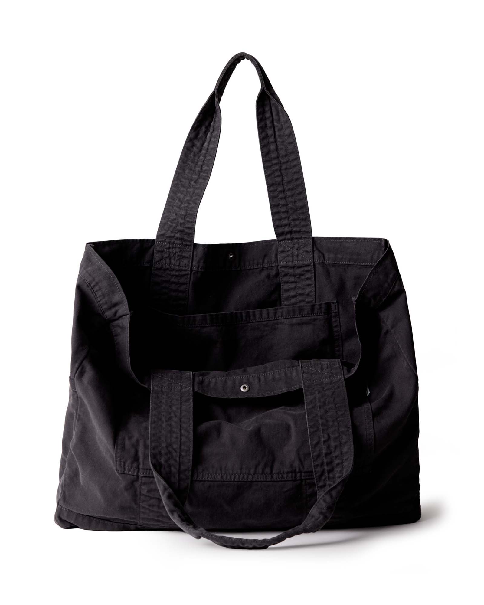 The Foundation Tote in Organic Faded Black
