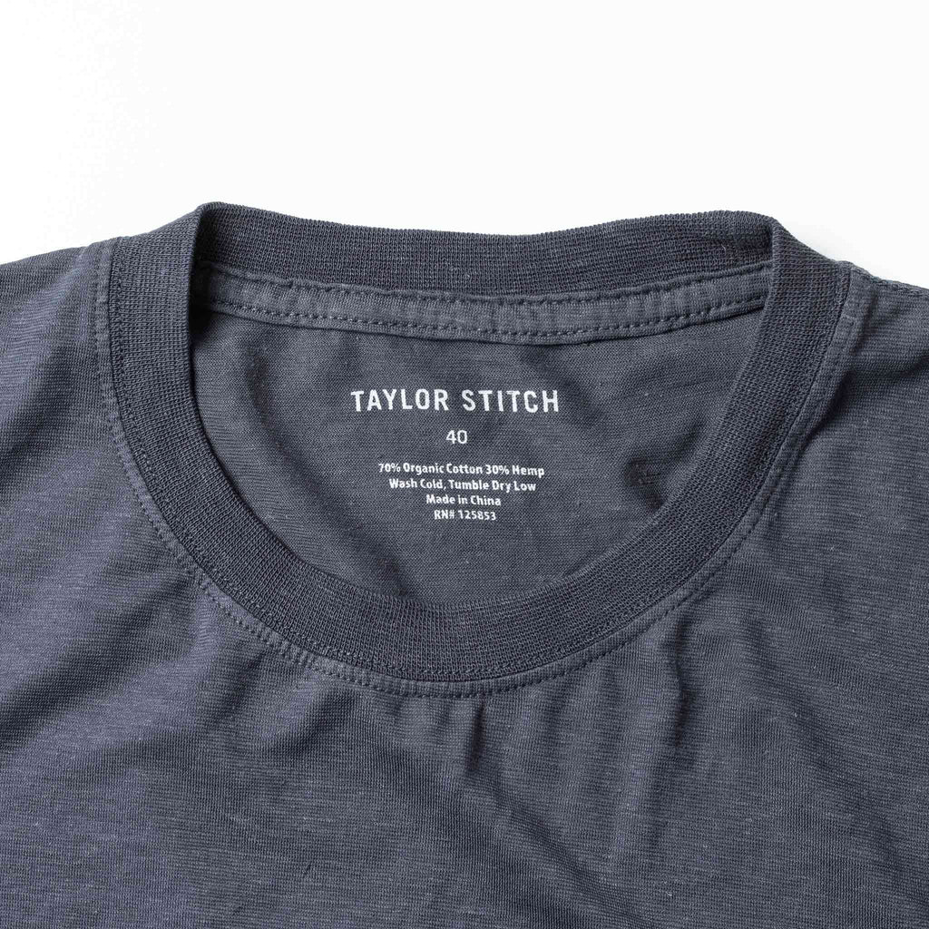 The Cotton Hemp Tee in Navy